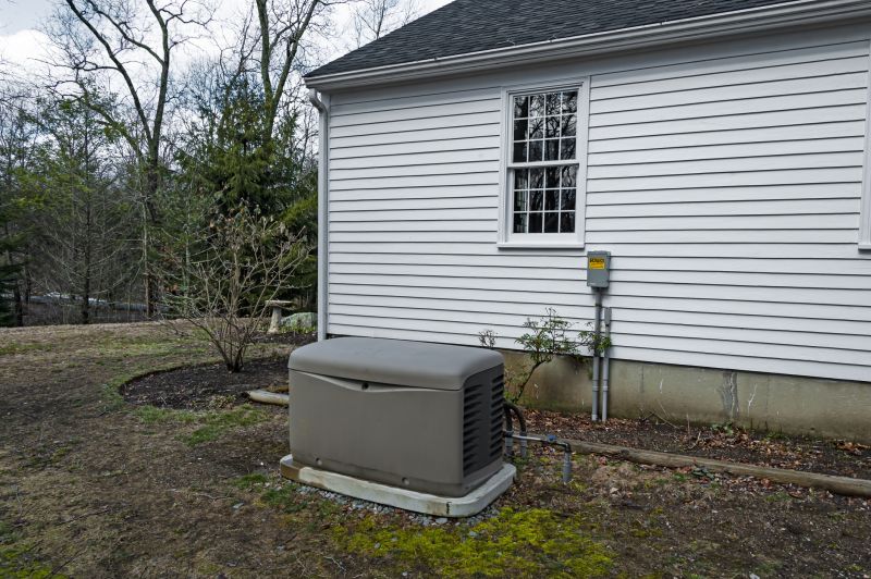 Home Exterior with Backup Generator